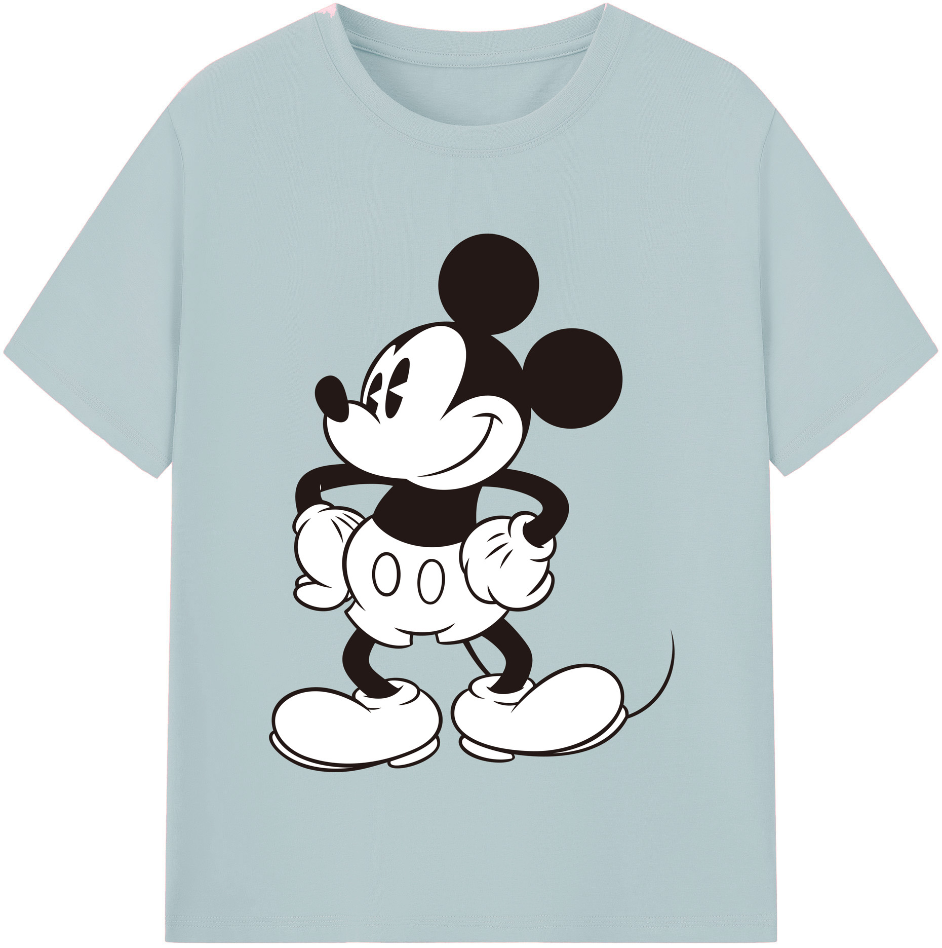 （画像用） ミッキーマウス Mickey Mouse 綿100％半袖Tシャツ（フロントプリント）